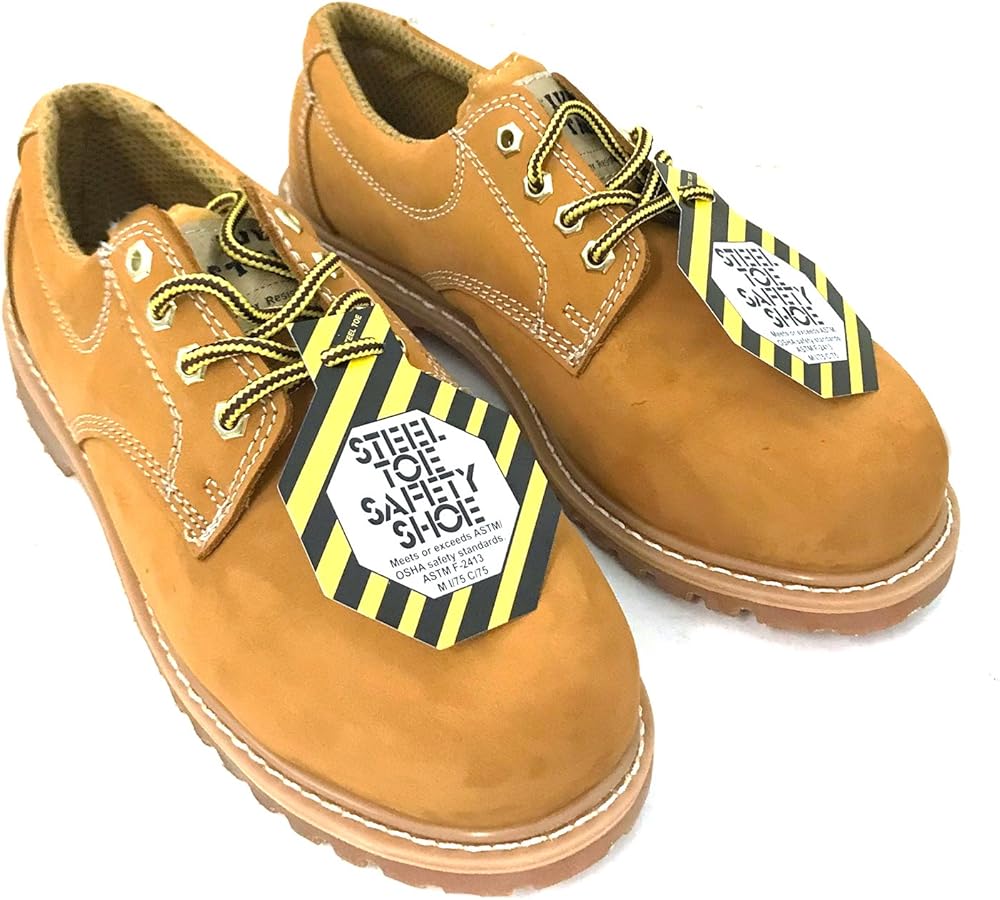 Amazon.com | Z-7425 Men's Steel Toe Work Boots Wheat Nubuck